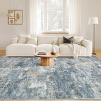 Nakagishi 10x12 Area Rugs Living Room: Washable Abstract Large Neutral Soft Rug - Image 4