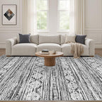 Nakagishi 9x12 Area Rugs Living Room: Washable Large Neutral Soft Rug Stain - Image 4