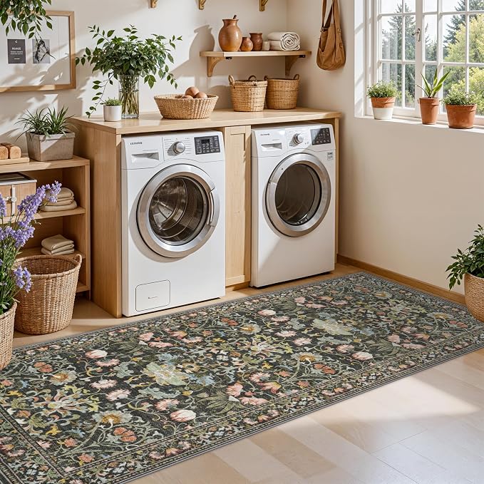 Washable 2x8 Hallway Runner Rug: Vintage Water-Resistant Kitchen Entryway Rug - Image 7