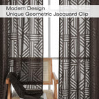 Simplebrand Chocolate Semi Sheer Curtains 63 Inch Length 2 Panels, Light - Image 3
