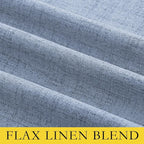 NICETOWN Stone Blue Vintage Linen 100% Blackout Curtains - Image 8