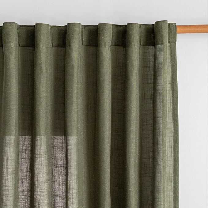 MYSKY HOME Living Room Curtains 90 Inches Long Farmhouse Light Filtering - Image 8