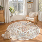 zesthome Washable Round Rug - 5ft Ultra-Thin Circle Area Rugs - Image 3