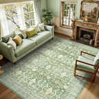 Lofus 6x9 Area Rug for Living Room, Light Green Washable Area Rugs by Lofus