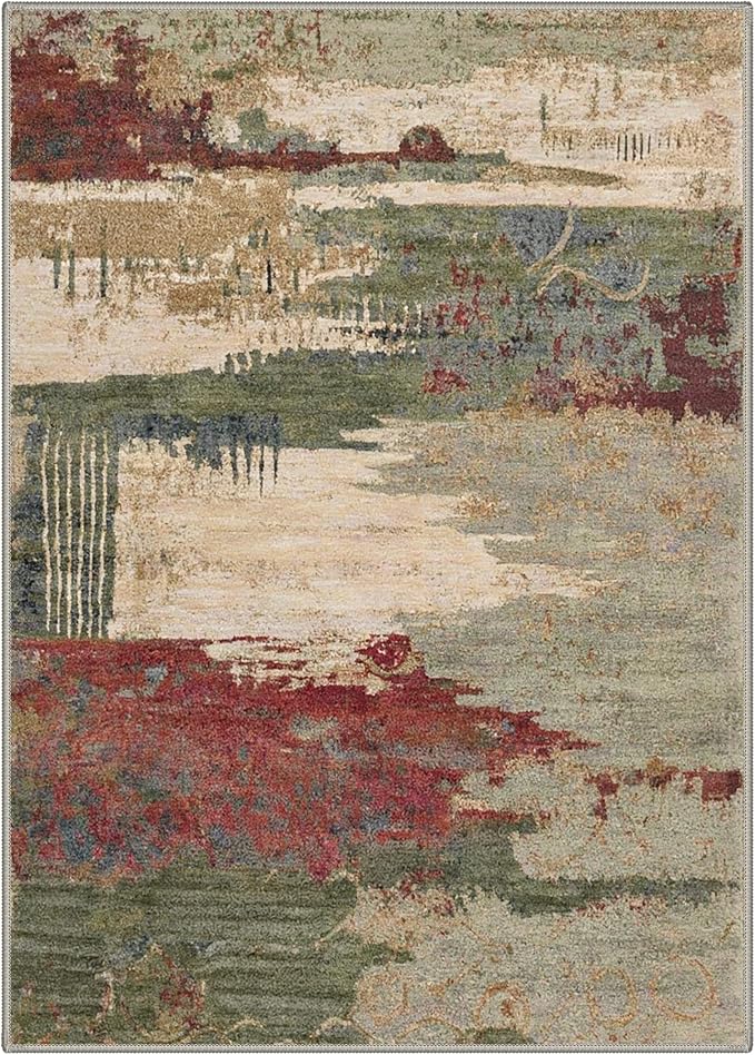 Area Rugs 5x7 for Living Room Bedroom, Modern Abstract Machine Washable Rug - Image 4