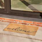 KANKUN Coco Coir Door Mat with Heavy Duty Backing, Welcome Doormat, Doormat - Image 2