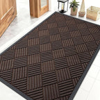 OLANLY Front Door Mat Outside Entrance 47x32, Heavy Duty Sturdy Natural Rubber by OLANLY