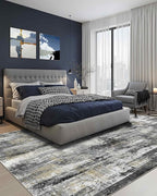 Latte&Fog 8x10 Area Rugs for Living Room, Large Black Modern Abstract Washable - Image 3