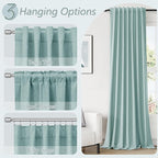 Guken 100% Blackout Linen Curtains 72 Inch Length 2 Panels Set - Image 6