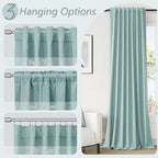 Guken 100% Blackout Linen Curtains 63 Inch Length 2 Panels Set - Image 6