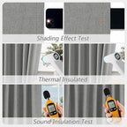 Guken 100% Blackout Linen Curtains 108 Inch Length 2 Panels Set - Image 5