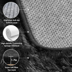 ONASAR Black 6x9 Area Rugs for Living Room Bedroom, Large Fluffy Soft Plush - Image 3