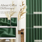 Green Semi Sheer Curtains 120 Inches Long 2 Panels Set Back Tab Loop Pocket - Image 4