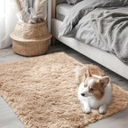 OLANLY 2x2 Machine Washable Small Rug, Soft Fluffy Shaggy Throw Rug by OLANLY