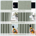 Guken 100% Blackout Curtains 100 Inch Length 2 Panels Set - Image 5