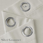 NICETOWN Short Faux Linen Natural Blackout Curtains 63 inches Long - Image 2