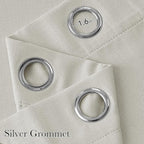 NICETOWN Faux Linen Natural Blackout Curtains 84 inches Long - Image 2