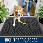 OLANLY Front Door Mat Outside Entrance 33x21, Heavy Duty Sturdy Natural Rubber - Image 5
