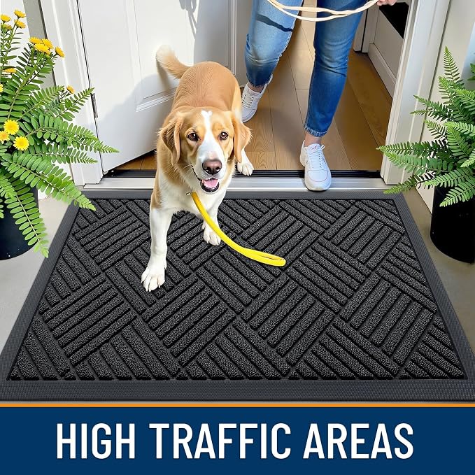 OLANLY Front Door Mat Outside Entrance 71x23, Heavy Duty Sturdy Natural Rubber - Image 5