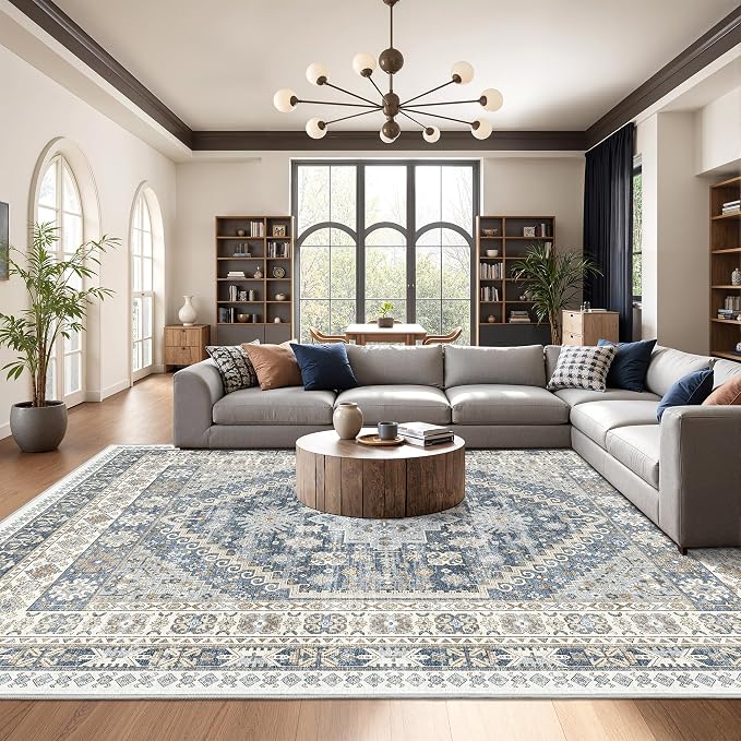 Washable Rugs 8x10 Area Rugs for Living Room, Non-Slip Backing Large Rug for - Image 5