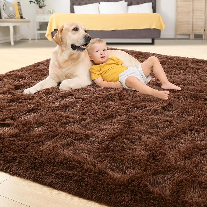 Tepook Super Soft Fluffy Rugs for Living Room, Shag 6x9 Area Rugs for Bedroom - Image 4