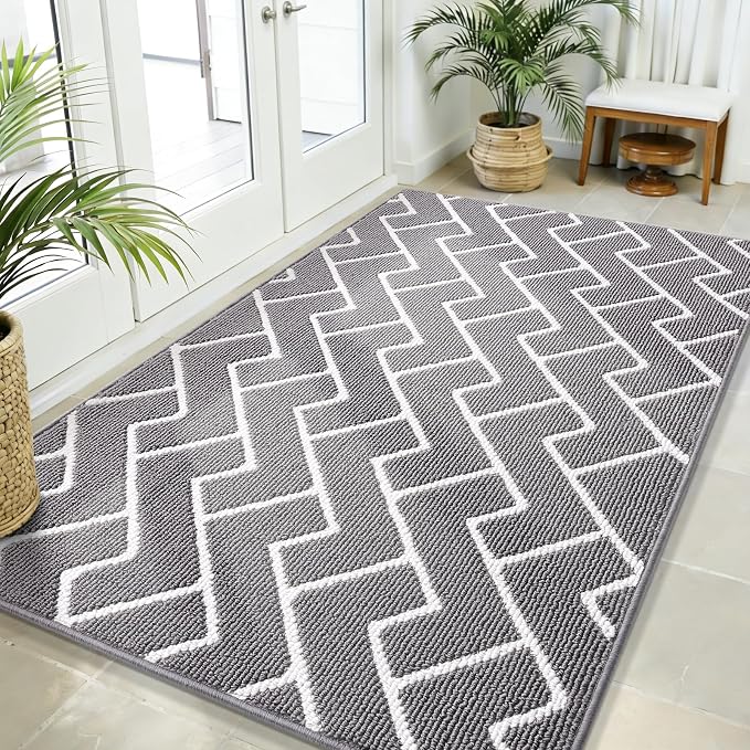 OLANLY Front Door Mat, Non-Slip Rubber Backing, Dirt Resistant and Absorbent by OLANLY