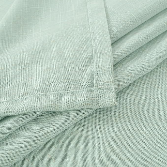 BGment Sage Green Linen Curtains 36 Inch Length - Image 8