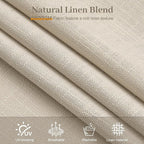 Pinch Pleated Linen Curtains 84 Inch Length 2 Panels Set, Light Filtering Linen - Image 6