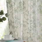 jinchan Pinch Pleated Curtains Floral Linen Blend Curtains - Image 9