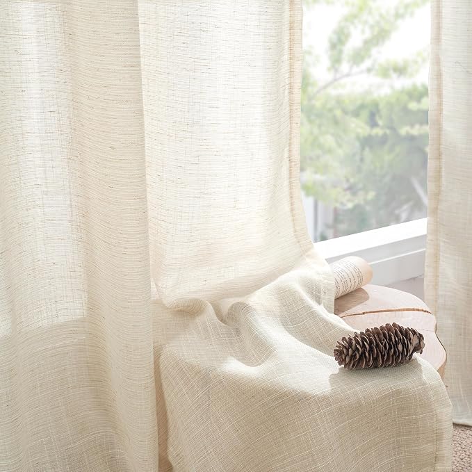 BGment Linen Curtains 102 Inches Long - Image 7