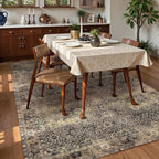 Washable Area Rug 3' x 5 ' Vintage Traditional Persian Mat - Image 3