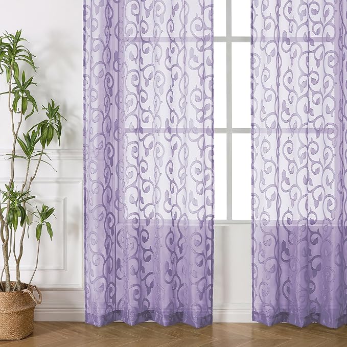 OWENIE Furman Sheer Curtains 84 inches Long - Image 7