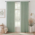 RYB HOME Sage Green 100% Blackout Curtains 108 inches Long, Thermal Insulated by RYBHOME
