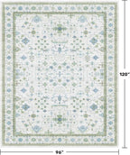 Hazo Haus Blue and Green Living Room Rug 8x10 - Image 2