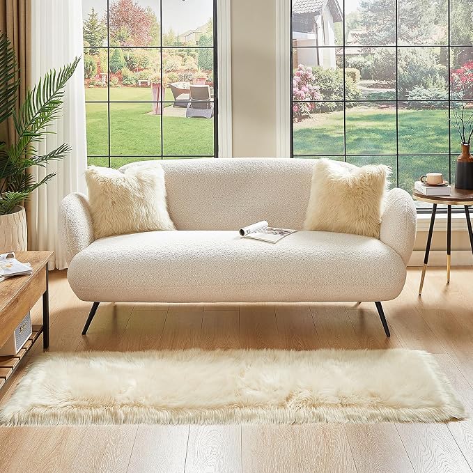 AMTOVO Faux Fur Rug, 2 x 6 ft Runner Area Rugs - Image 2