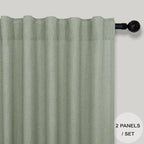 Sage Green Curtains 84 Inch Length - Image 2