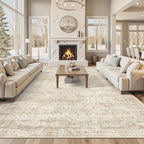 Area Rug 10x12 Vintage Washable Living Room Large Carpet Non Slip Bedroom by Soalmost