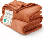 Bedsure Burnt Orange Throw Blankets Fleece Blanket Twin Blanket by BEDSURE