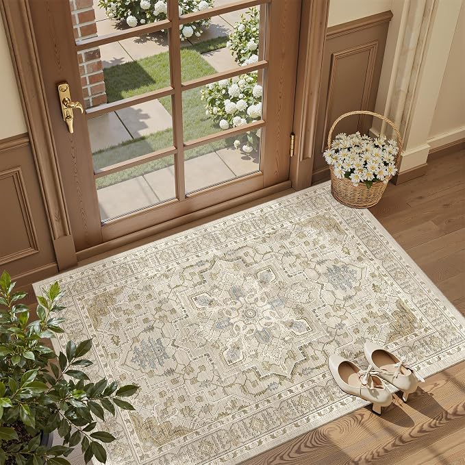 Madane Washable Entry Rug 3x4, Area Rugs by Madane