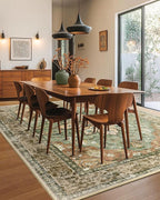 RELEANY Area Rugs 6'x9' Washable Non-Slip, Floral Vintage Distress Print - Image 3