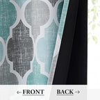Beauoop 100% Blackout Curtains 108 Inches Long 2 Panels - Image 3