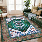 SERISSA 5x7 Boho Area Rug, Washable Non-Slip Rugs by SERISSAHomeDecorCollection