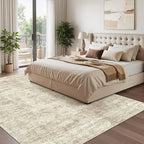 Madane 5x7 Area Rugs for Living Room, Washable Vintage Natural Beige Rug - Image 4
