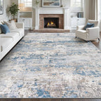 Area Rugs 8x10 for Living Room: Washable Rug Modern Abstract Neutral Soft by pmtsns