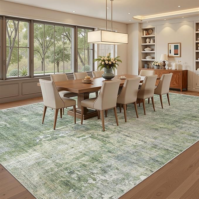 9x12 Area Rugs for Living Room, Non-Slip Machine Washable Vintage Rugs - Image 3