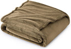 Bedsure GentleSoft Fleece Blanket Twin Size Camel by BEDSURE