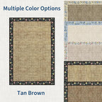 GarveeHome Washable Living Room Rug 9x12 Floral Bordered Area Rugs Soft Thin - Image 8
