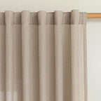 MYSKY HOME Taupe Curtains 96 Inches Long - Image 3