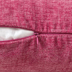 MIULEE Pack of 2 Couch Throw Pillow Covers 18x18 Inch Soft Hot Pink Chenille - Image 3