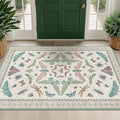 Washable Sage Green Large Entryway Rug, 3x5 Area Rugs by HazoHaus